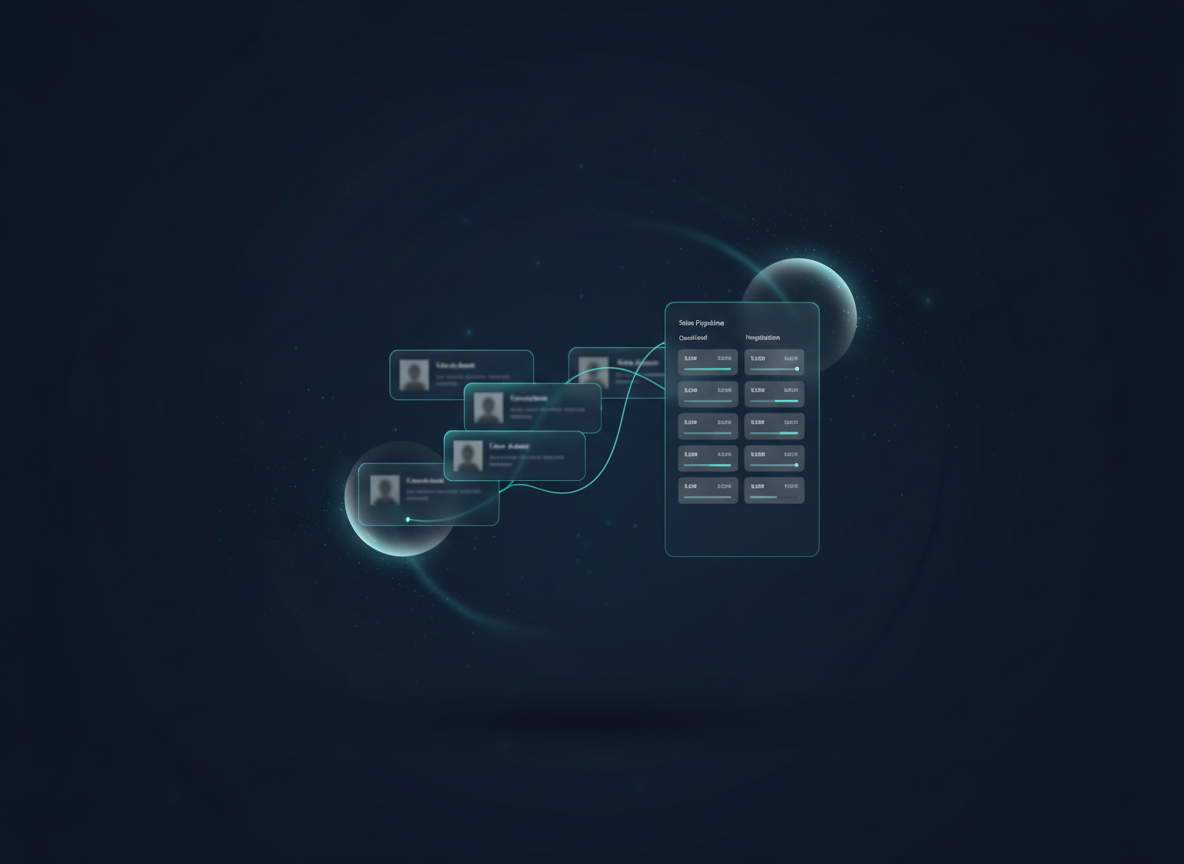 Capsule CRM dashboard showing contacts and sales pipeline