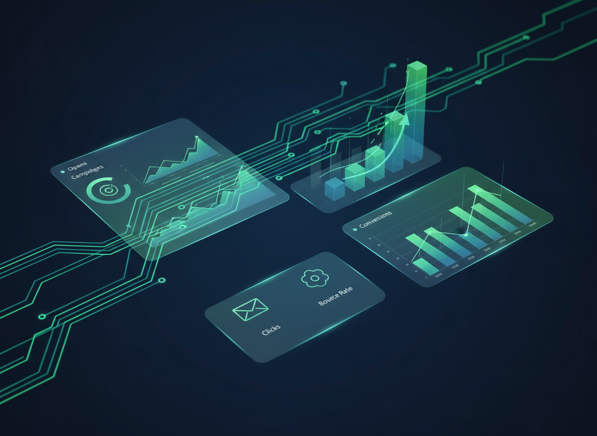 Transpond email marketing platform dashboard visualization